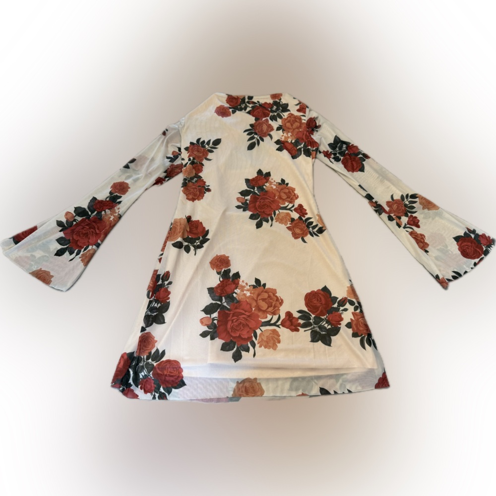 SHEIN Cream Floral Dress NWOT